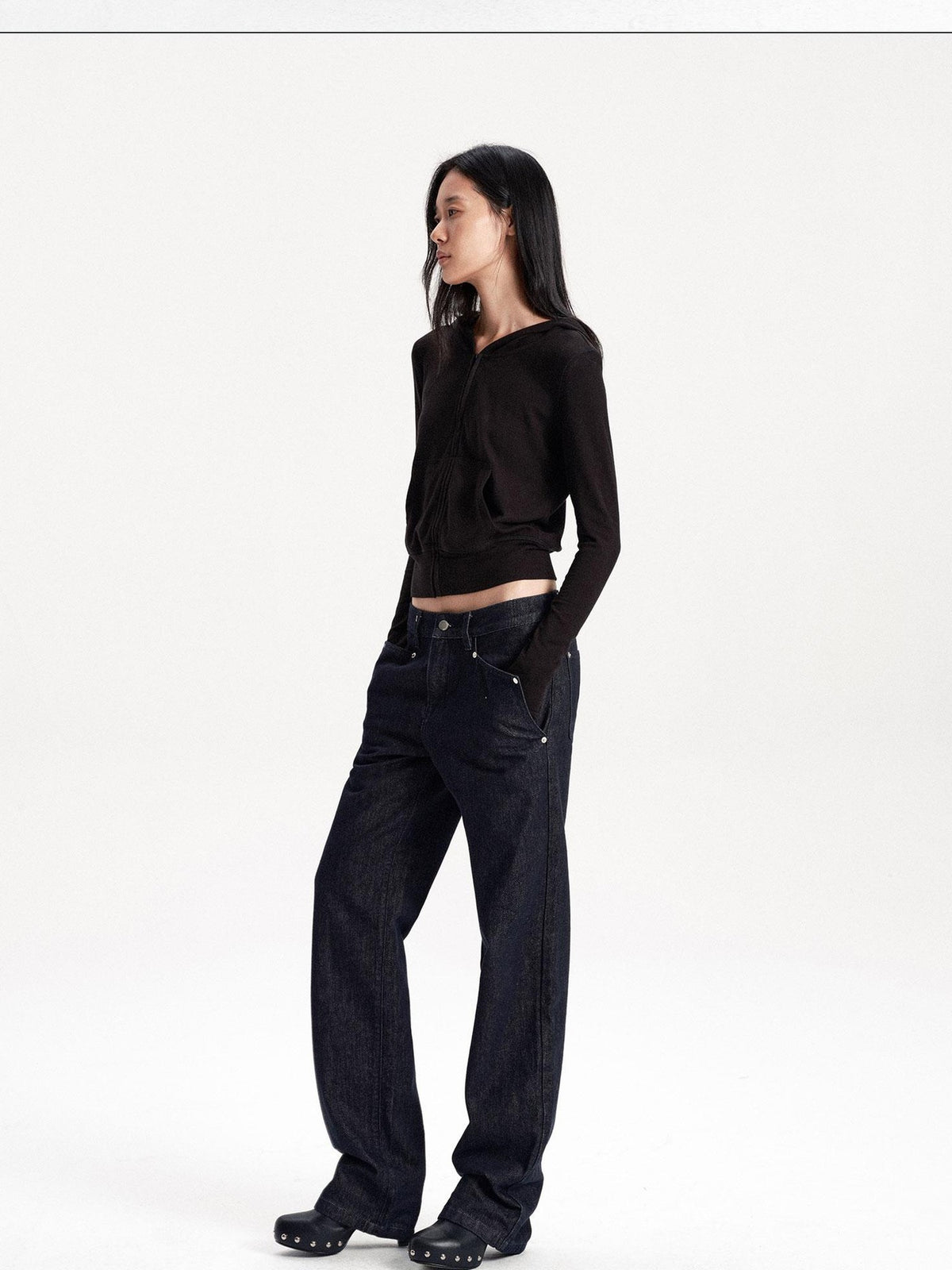 LYUOCHENG Low Waist Pocket Cotton Women&