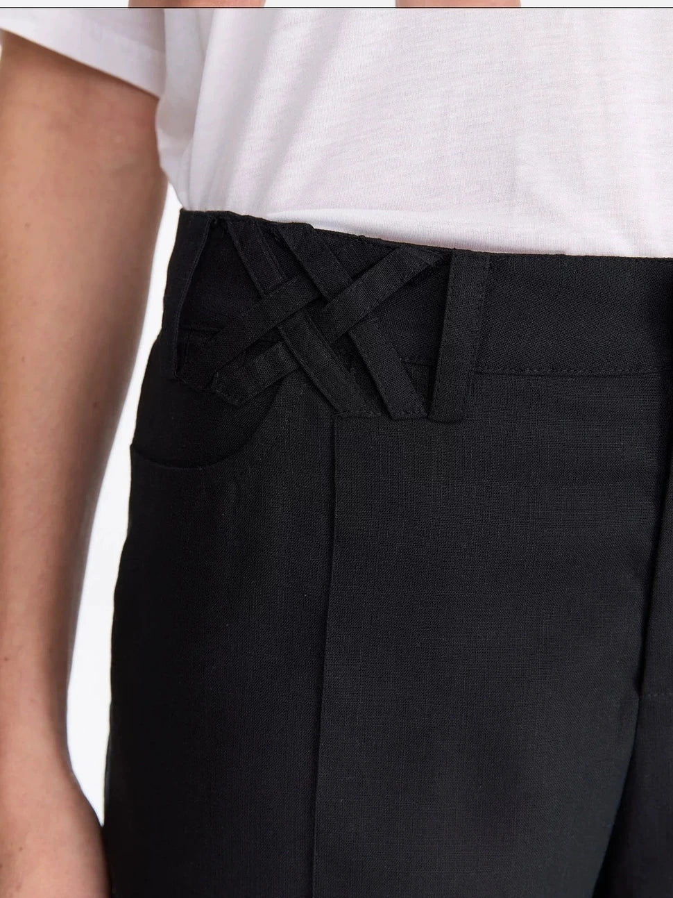 LYUOCHENG Lyo Cell Linen Feel Straight Shorts