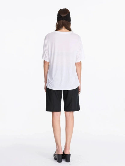 LYUOCHENG Lyo Cell Linen Feel Straight Shorts