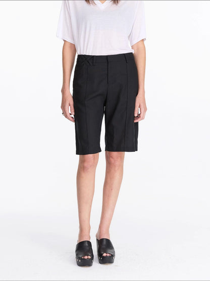 LYUOCHENG Lyocell Linen Feel Straight Leg Shorts