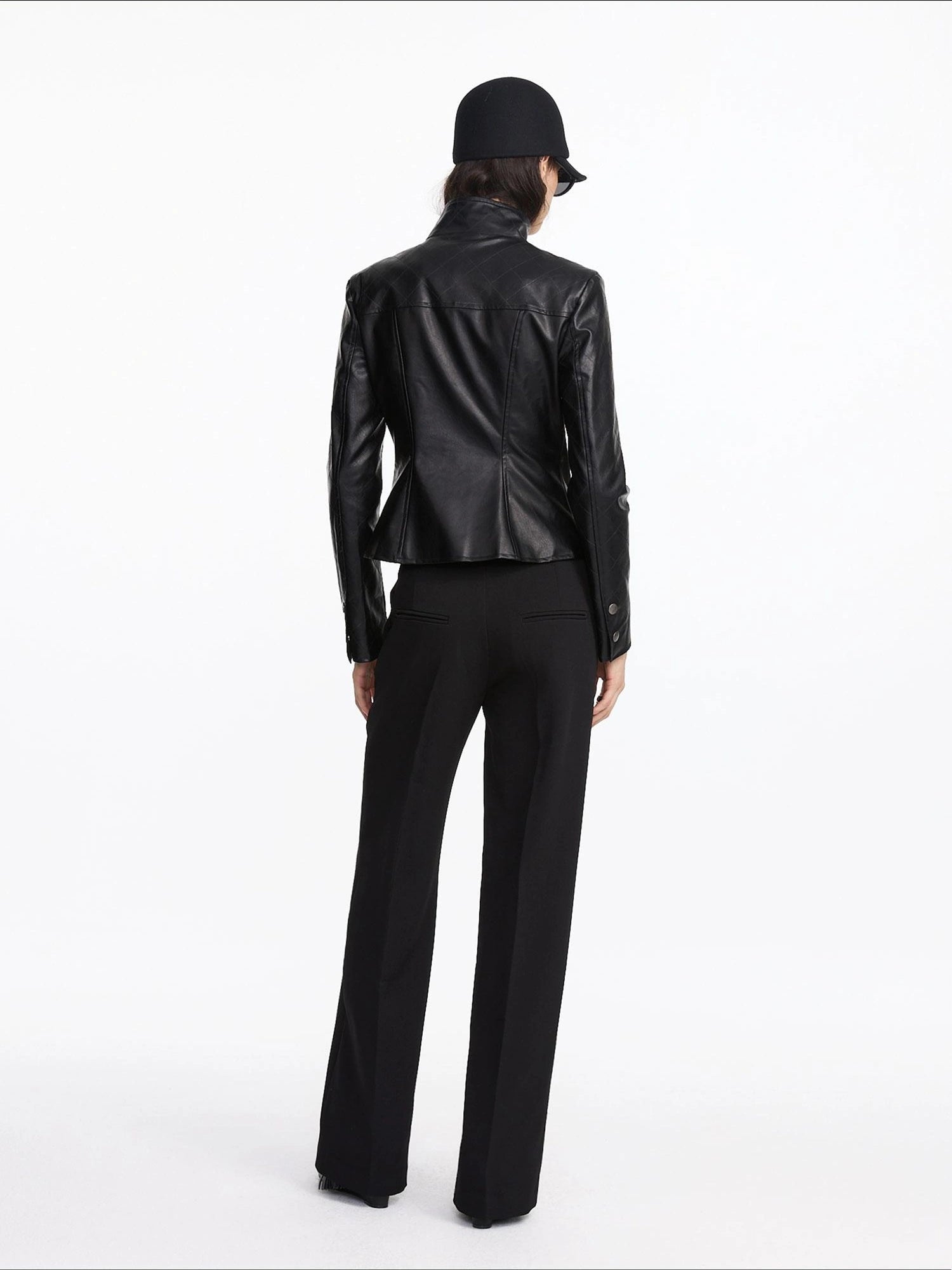 LYUOCHENG Mid Rise Relaxed Fit Straight Leg Trousers