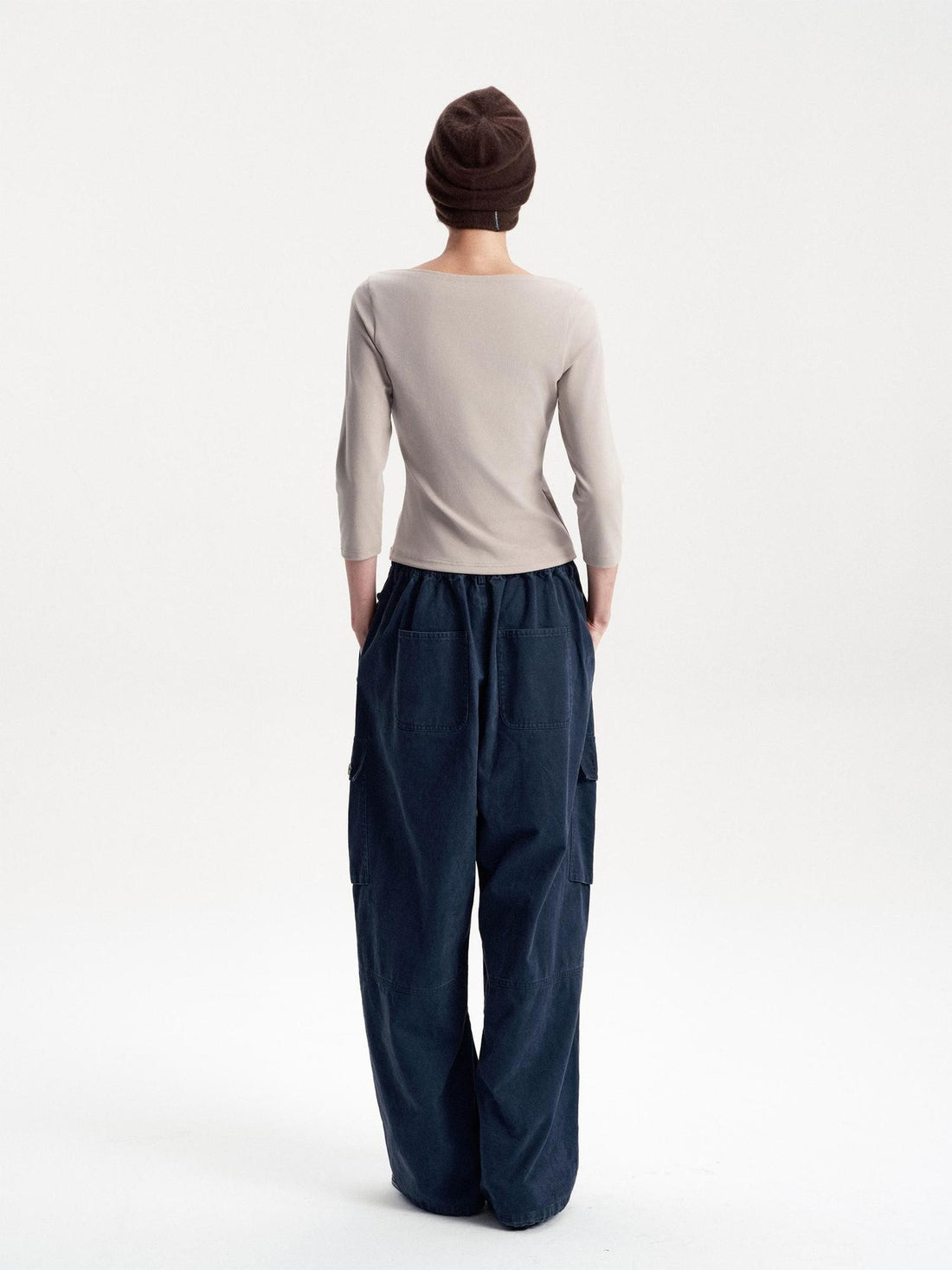 LYUOCHENG Multi Pocket Distressed Solid Cotton Women&