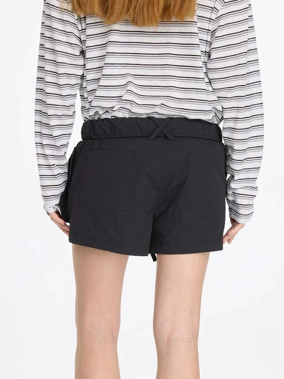LYUOCHENG Nylon Cuffed Waistband Casual Shorts