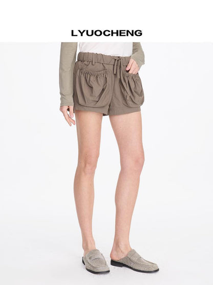 LYUOCHENG Nylon Drawstring Waist Casual Shorts