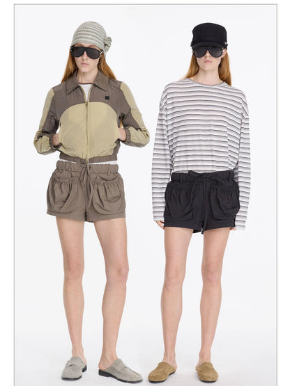 LYUOCHENG Nylon Drawstring Waist Casual Shorts