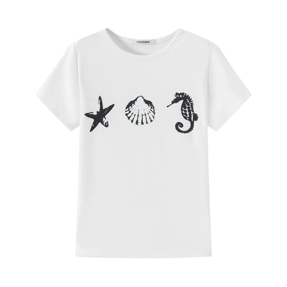 LYUOCHENG_Ocean_Creature_Print_Fitted_Tee_MISSTT