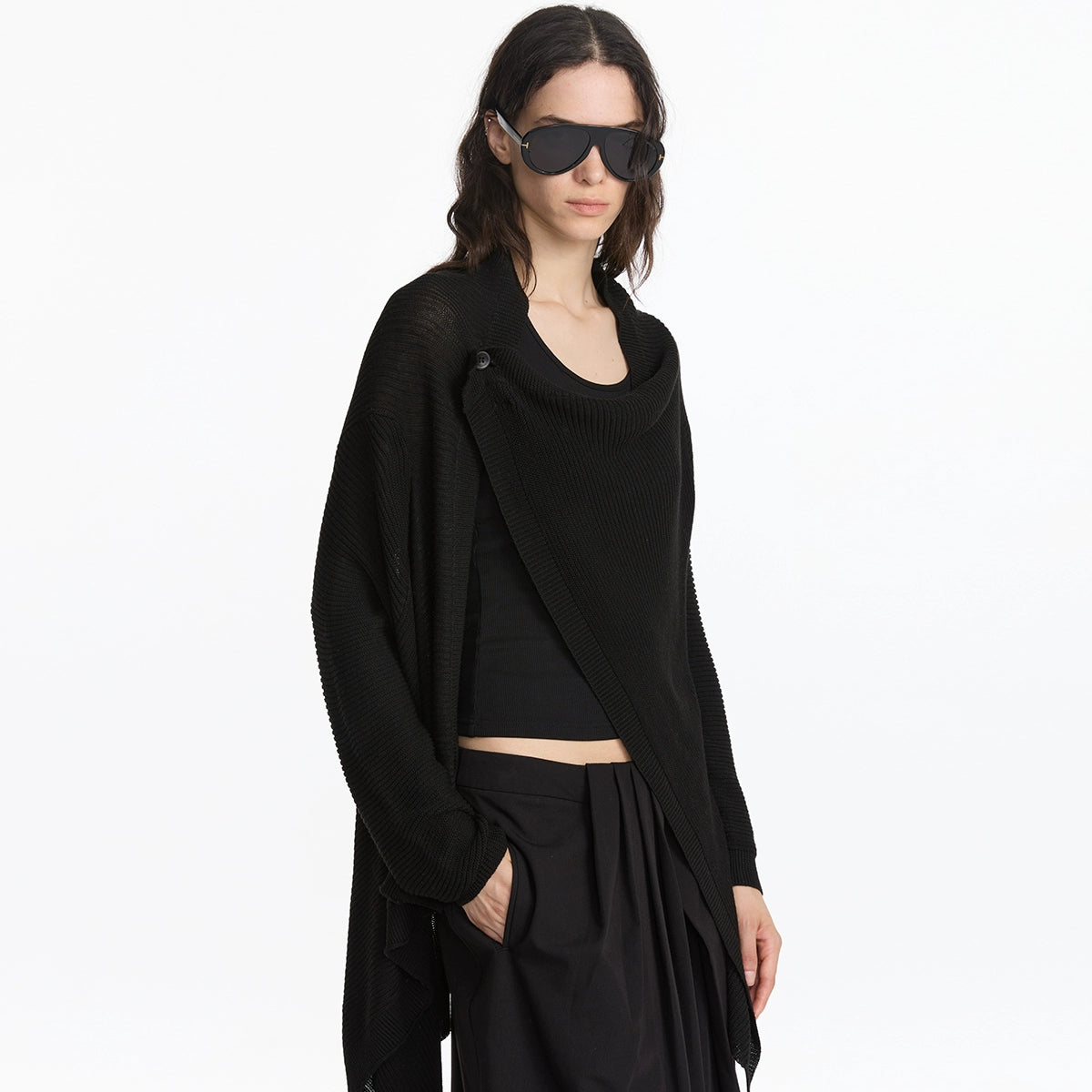 LYUOCHENG_Oversized_Draped_Collar_Wool_Blend_Cardigan_MISSTT
