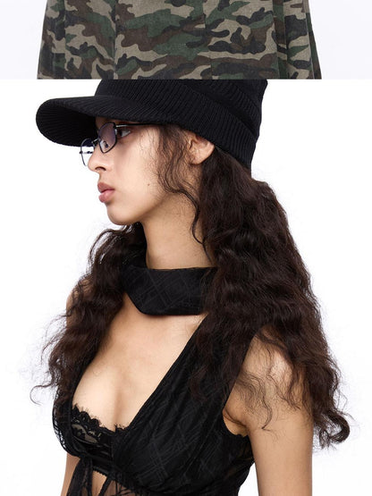 LYUOCHENG Plaid Mesh High Neck Vintage Women&