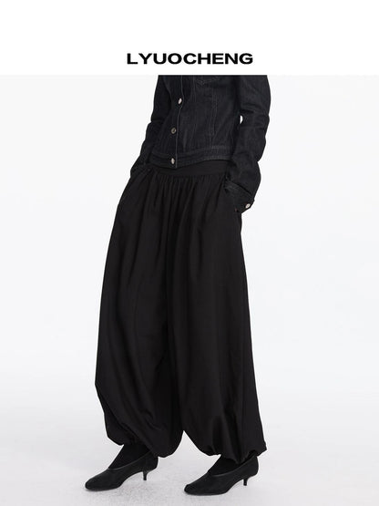 LYUOCHENG Pleated Balloon Pants
