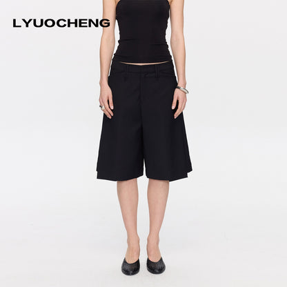 LYUOCHENG_Pleated_Minimalist_Relaxed_Mid_Rise_Women&