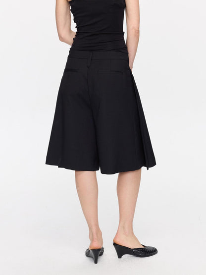 LYUOCHENG Pleated Minimalist Relaxed Mid Rise Women&