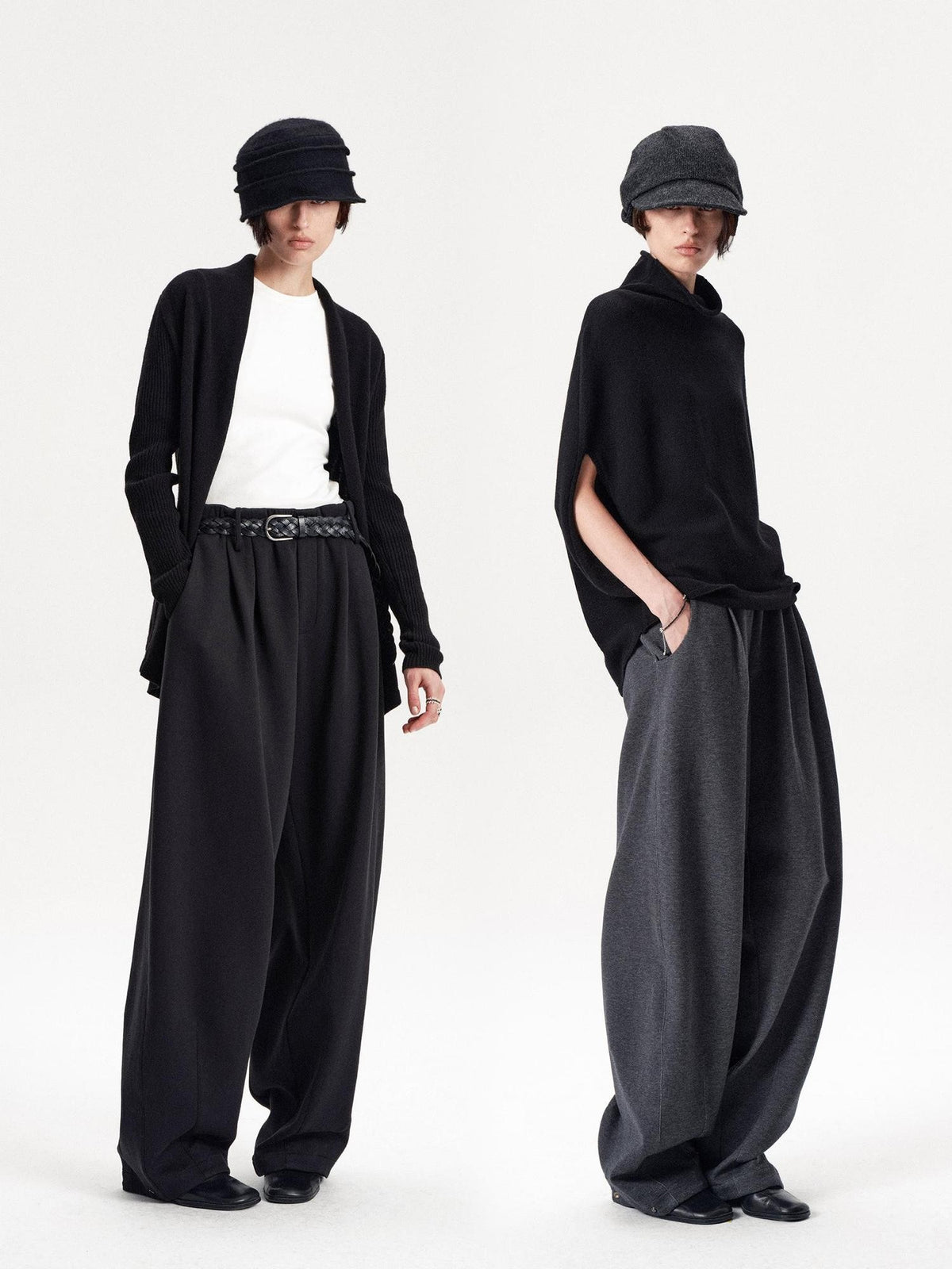 LYUOCHENG Pleated Solid Cropped Balloon Women&