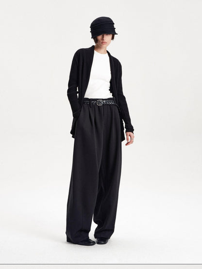 LYUOCHENG Pleated Solid Cropped Balloon Women&