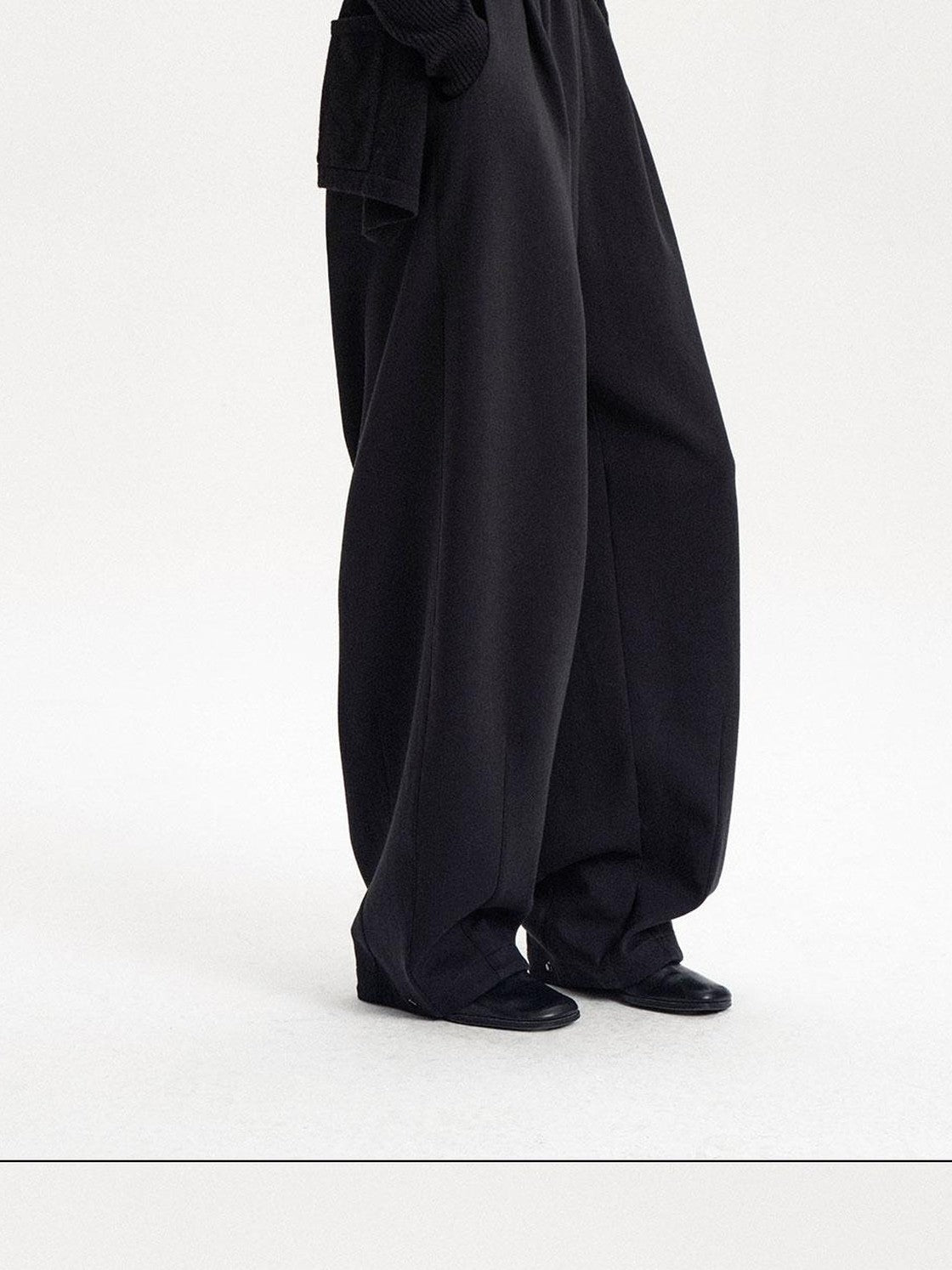 LYUOCHENG Pleated Solid Cropped Balloon Women&