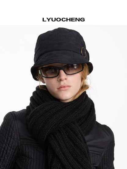 LYUOCHENG Quilted Cotton Short Brimmed Cap