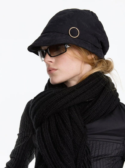 LYUOCHENG Quilted Cotton Short Brimmed Cap