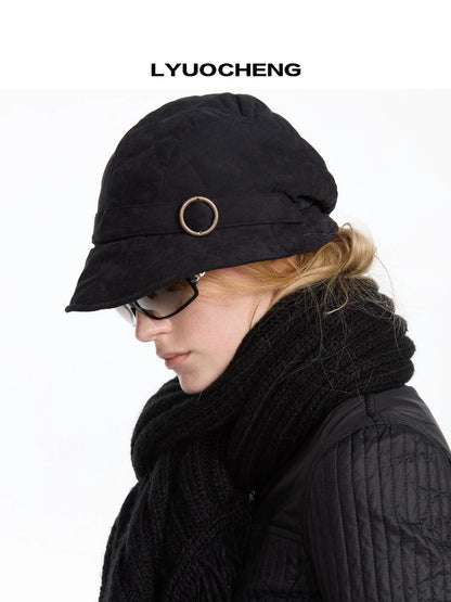 LYUOCHENG Quilted Cotton Short Brimmed Cap