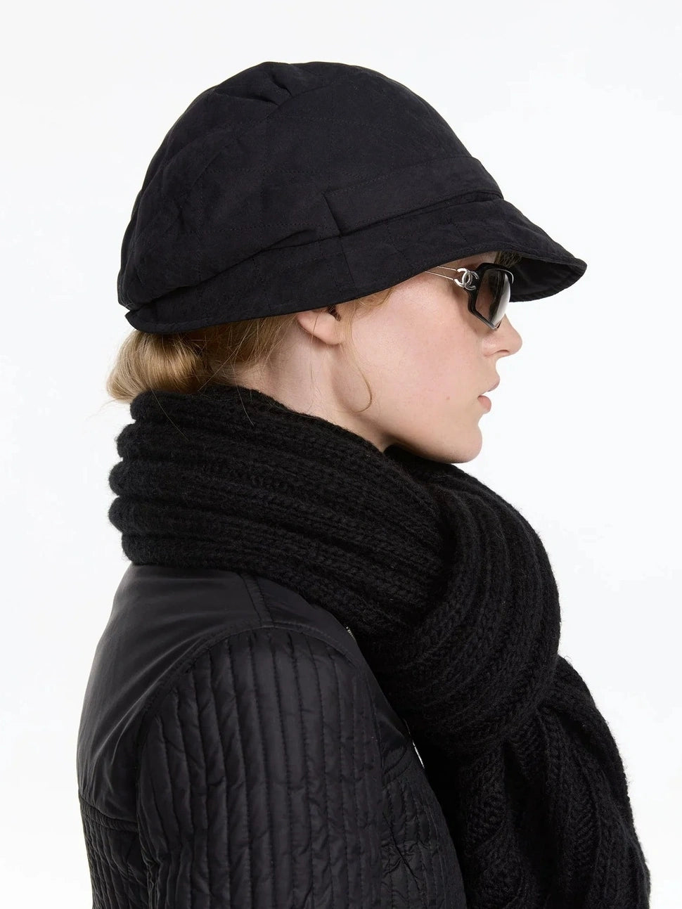 LYUOCHENG Quilted Cotton Short Brimmed Cap