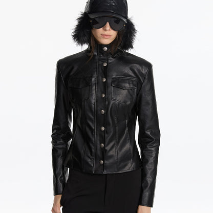 LYUOCHENG_Quilted_Faux_Leather_Jacket_With_Ribbed_Cuffs_MISSTT
