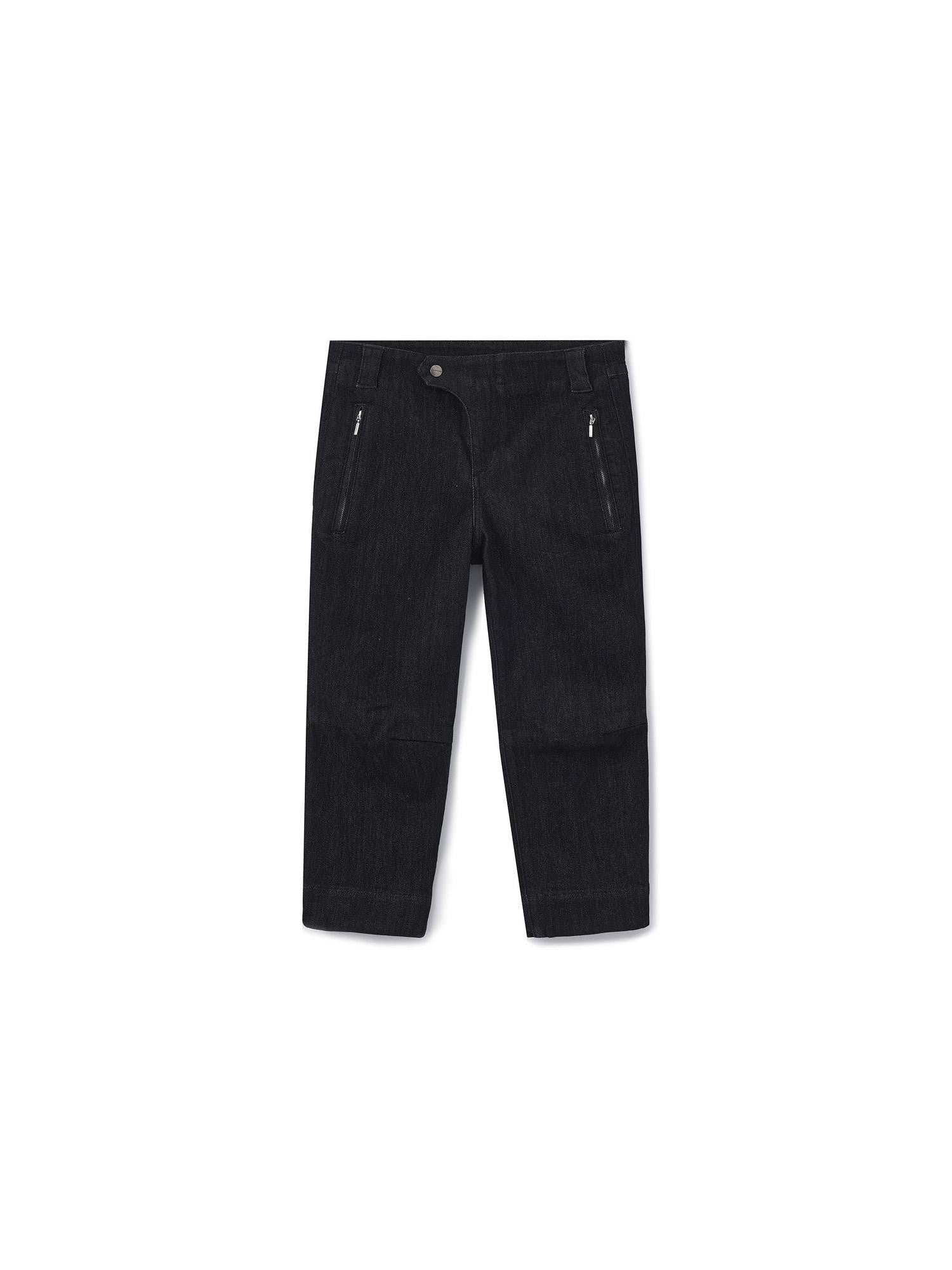 LYUOCHENG Raw Denim Slim Tapered Stretch Zip Fly Women&