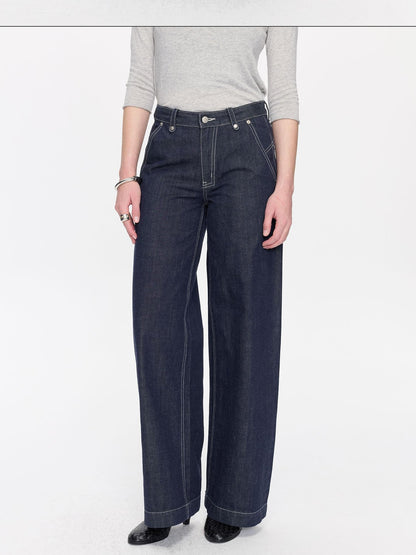 LYUOCHENG Red Selvedge Button Fly Low Rise Durable Women&