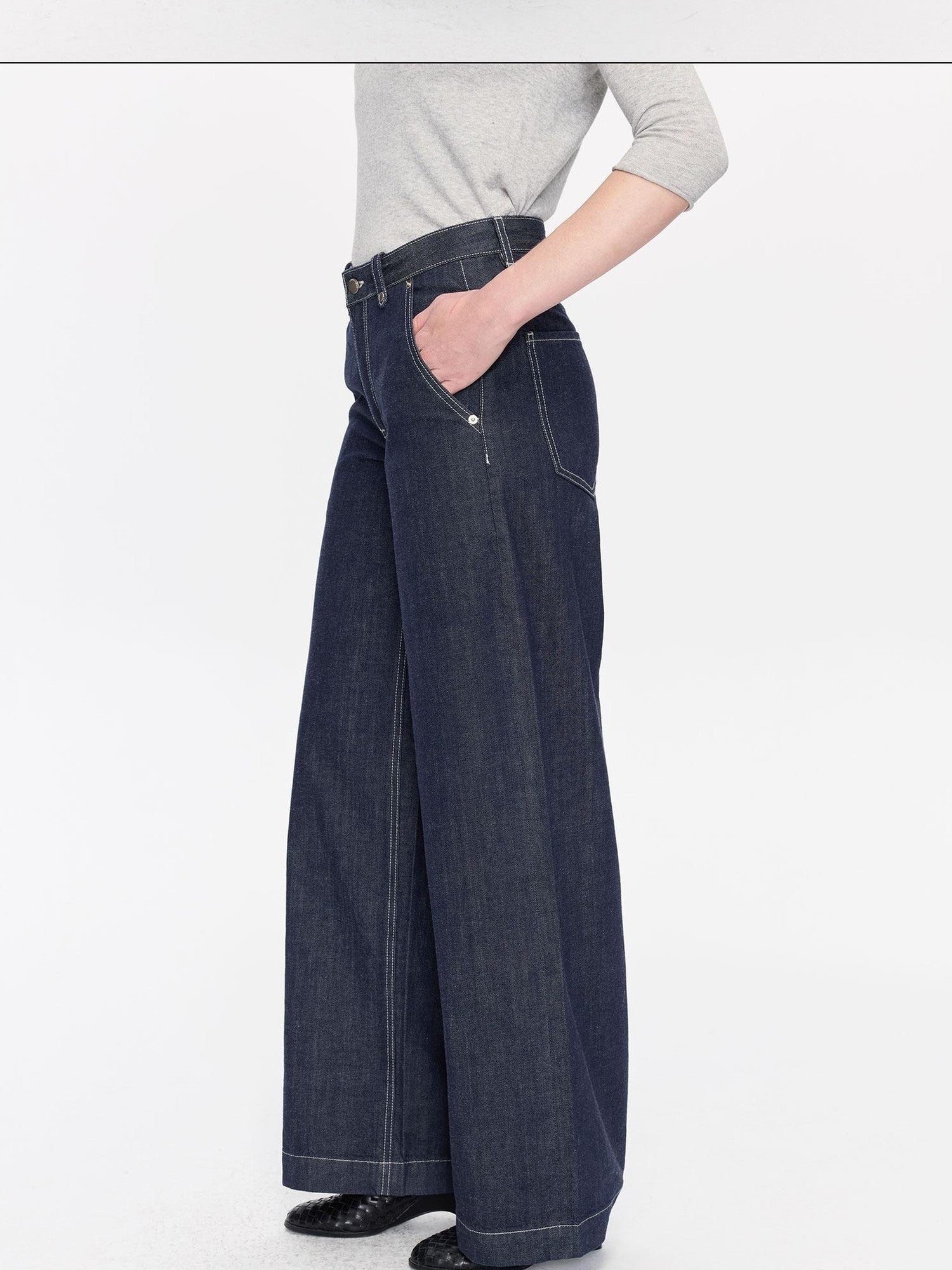 LYUOCHENG Red Selvedge Button Fly Low Rise Durable Women&