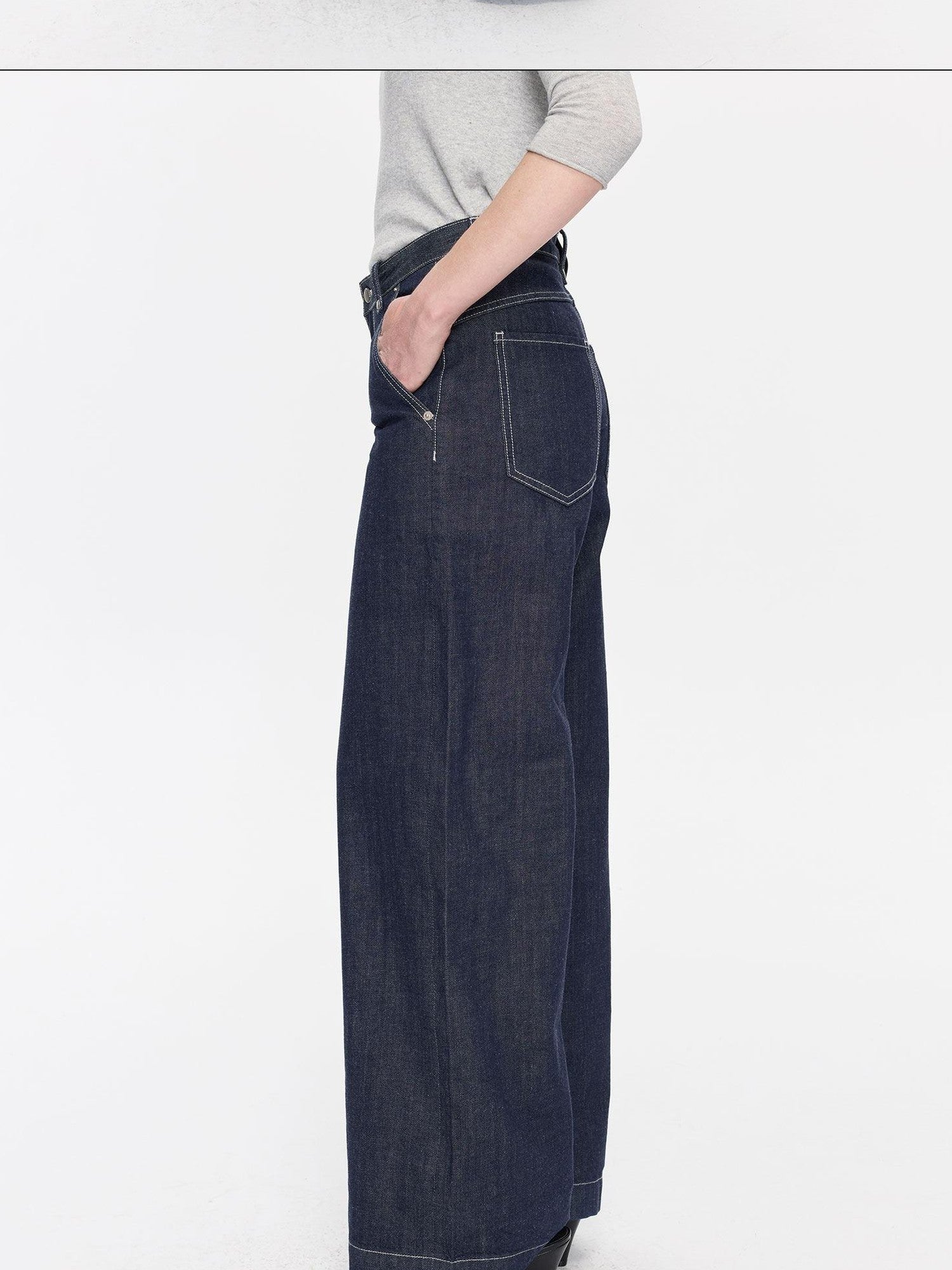 LYUOCHENG Red Selvedge Button Fly Low Rise Durable Women&