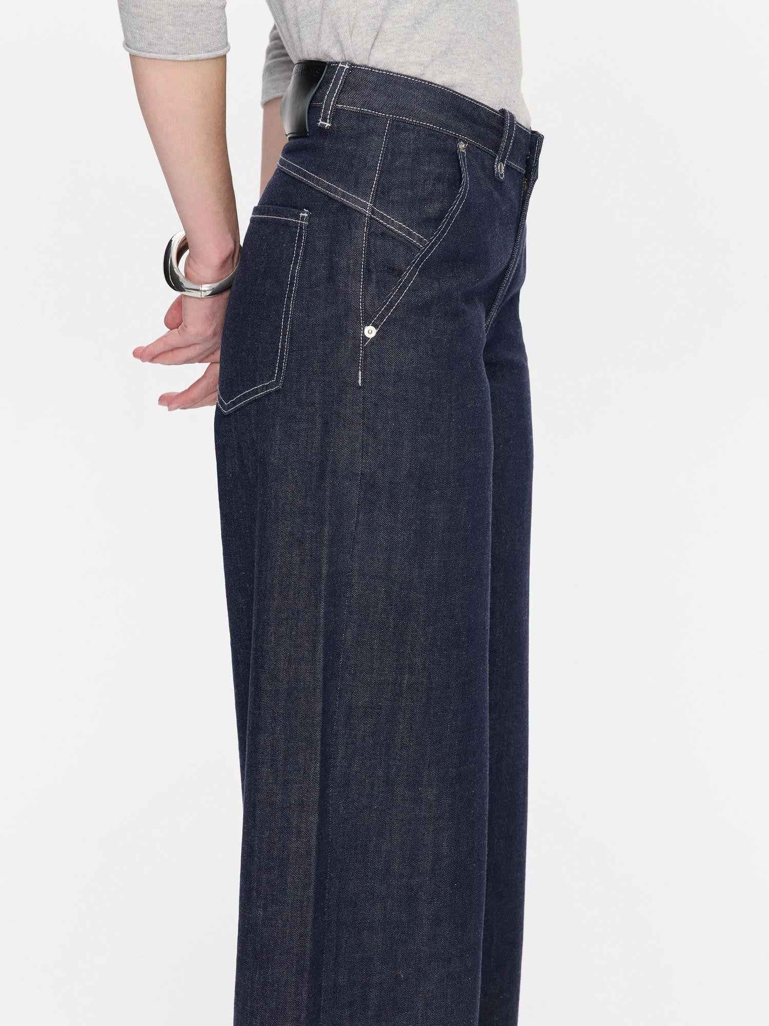 LYUOCHENG Red Selvedge Button Fly Low Rise Durable Women&
