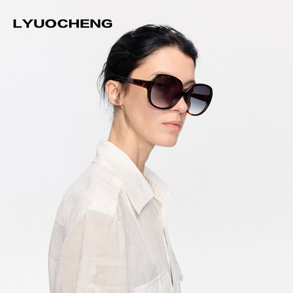 LYUOCHENG_Retro_Oversized_Round_Gradient_Tortoiseshell_Women&