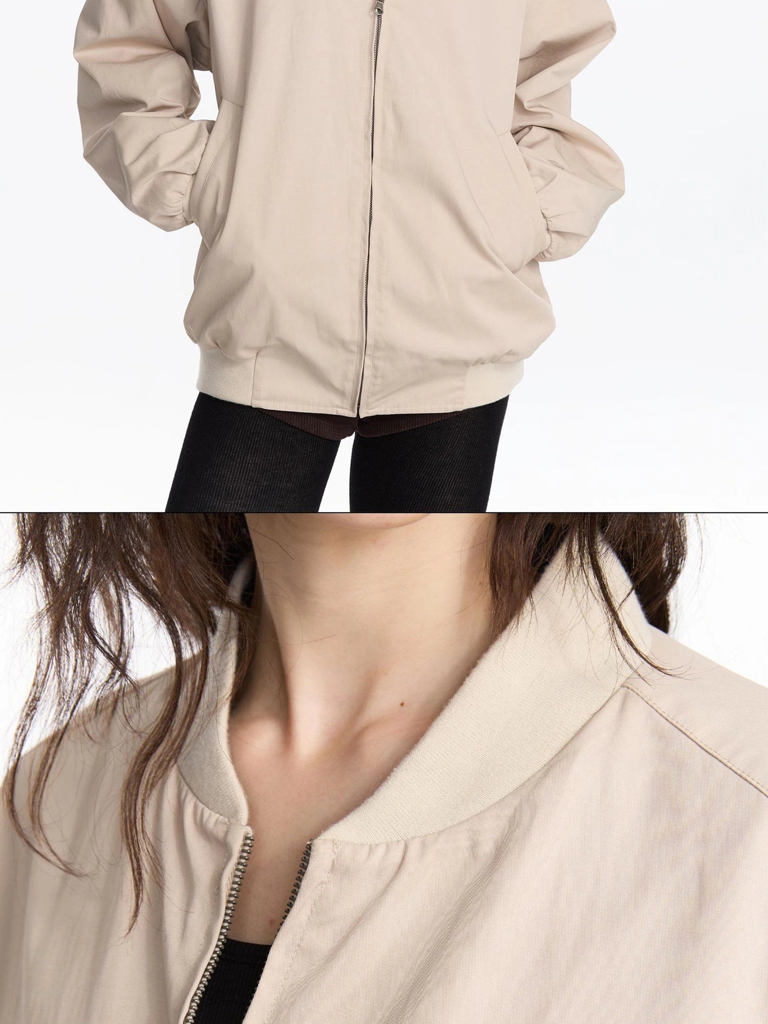 LYUOCHENG Reversible Plaid Bomber Jacket
