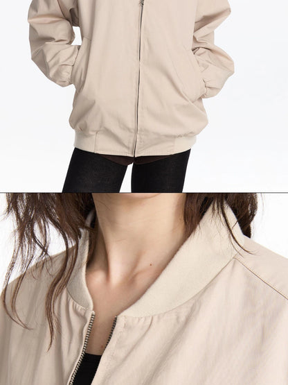 LYUOCHENG Reversible Plaid Bomber Jacket