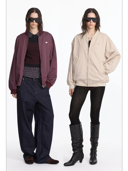 LYUOCHENG Reversible Plaid Bomber Jacket