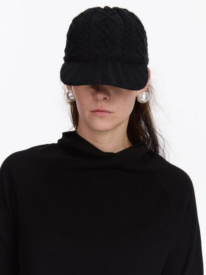 LYUOCHENG Ribbed Knit Equestrian Baseball Cap