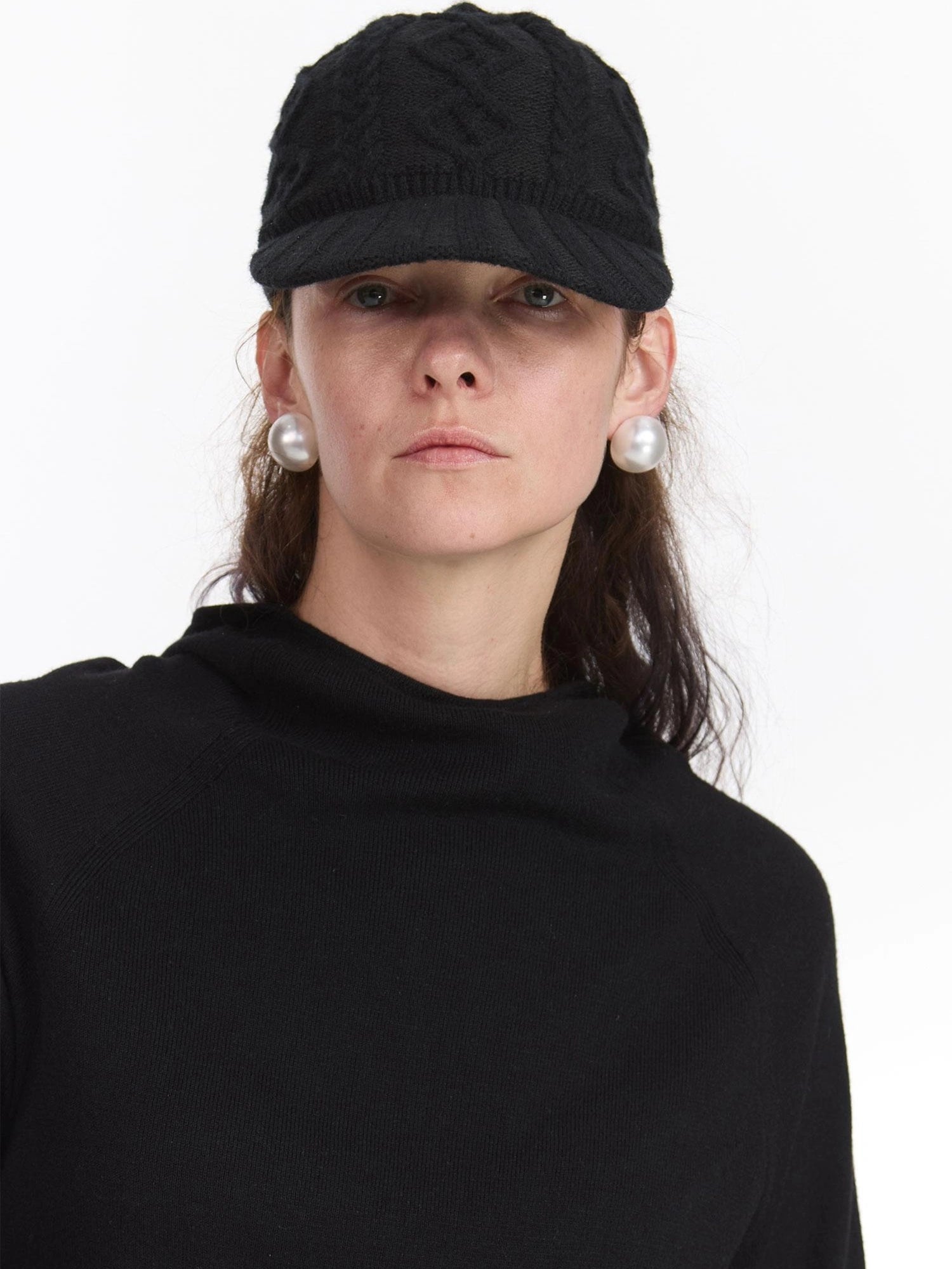 LYUOCHENG Ribbed Knit Equestrian Baseball Cap