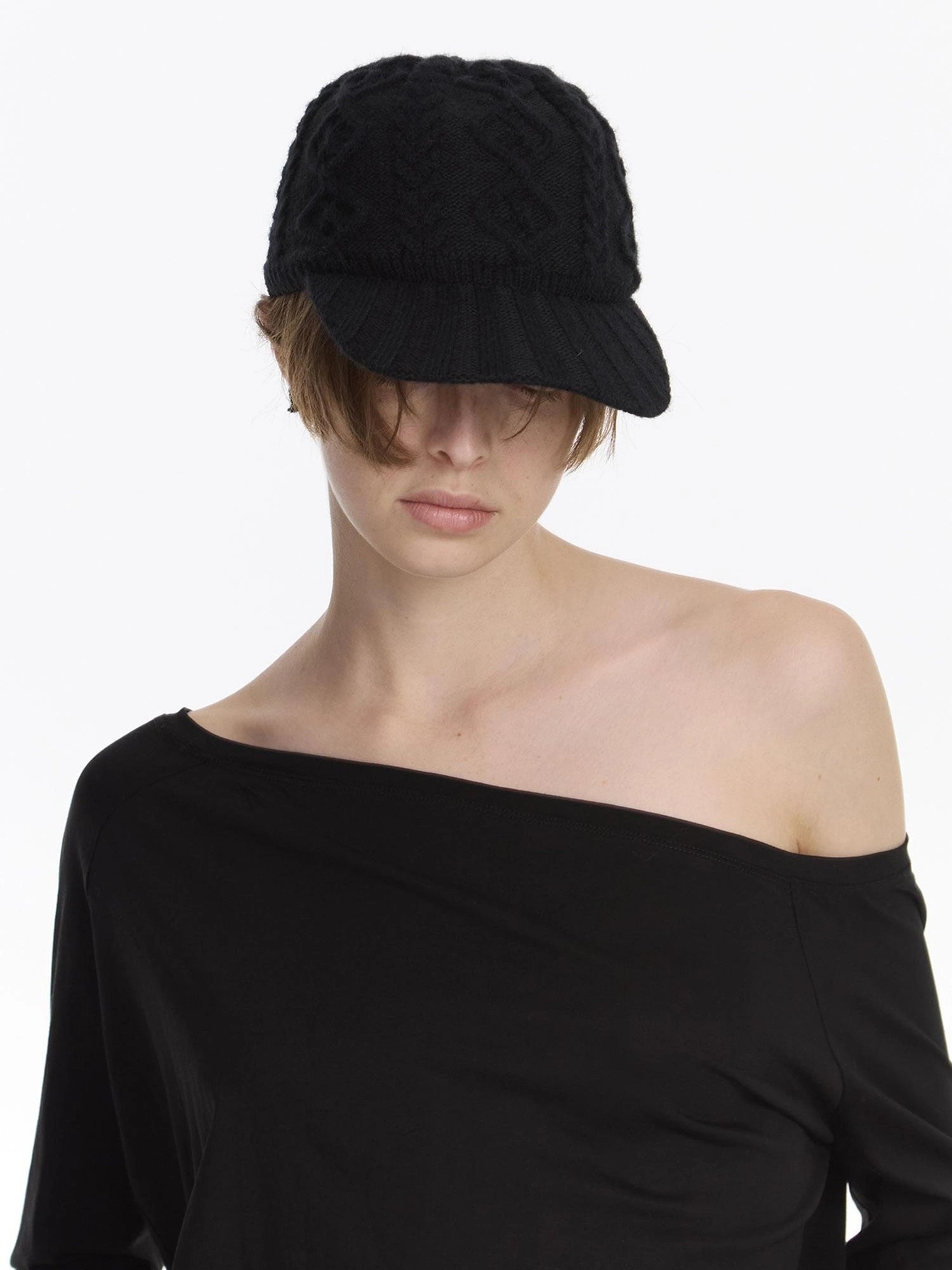 LYUOCHENG Ribbed Knit Equestrian Baseball Cap