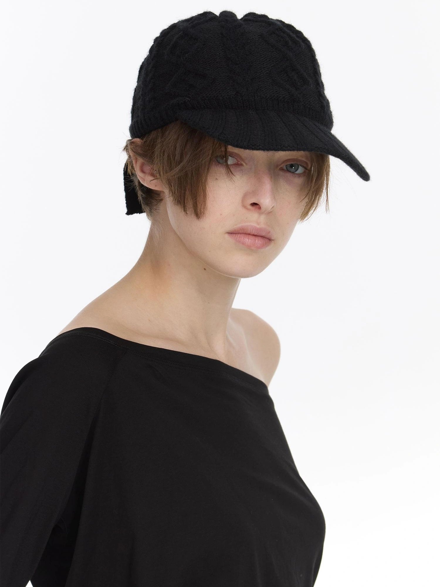 LYUOCHENG Ribbed Knit Equestrian Baseball Cap