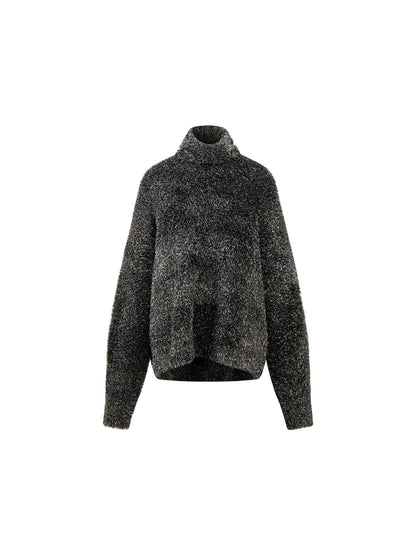 LYUOCHENG_Silver_Glitter_Stripe_High_Neck_Oversized_Knit_Sweater_MISSTT