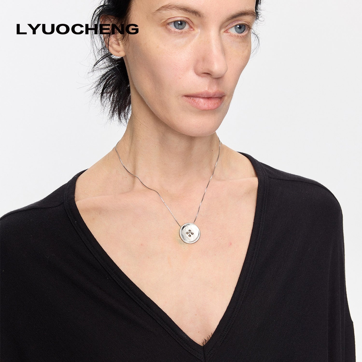 LYUOCHENG_Silver_Minimalist_Button_Layered_Women&