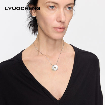 LYUOCHENG_Silver_Minimalist_Button_Layered_Women&