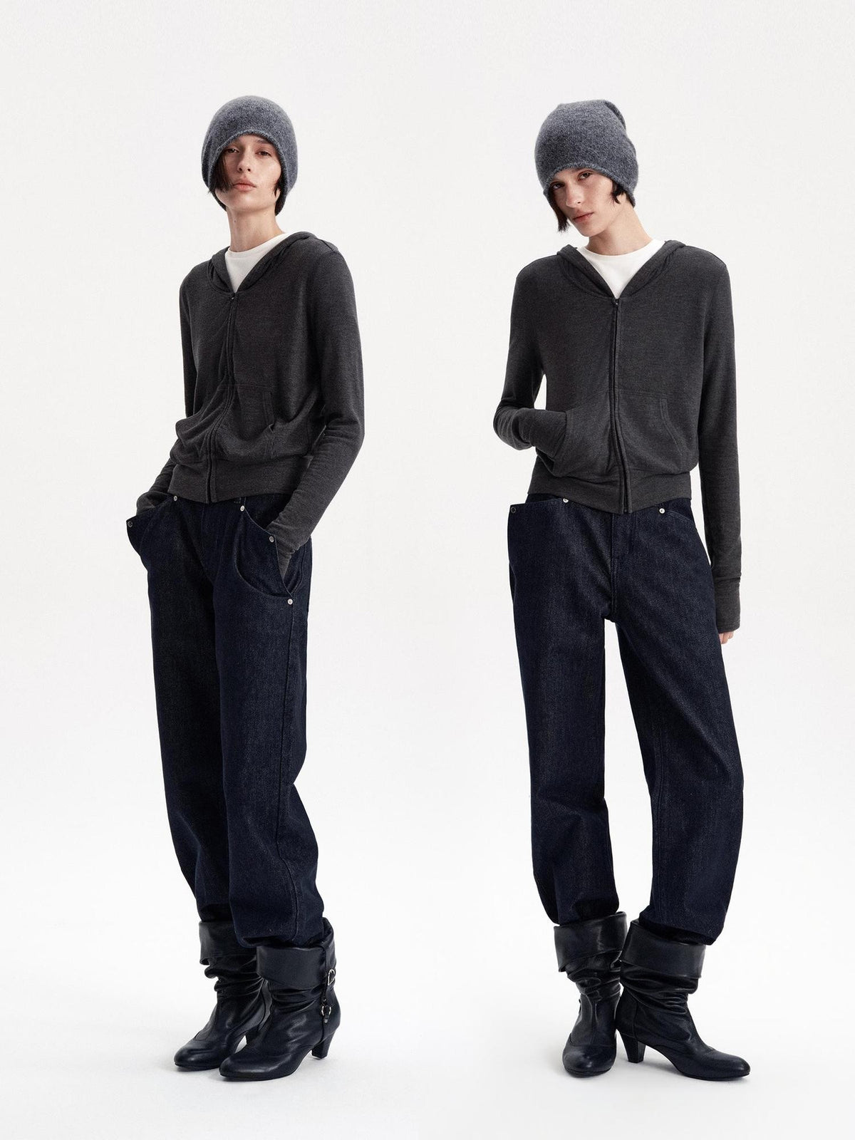 LYUOCHENG Slim Fit Solid Fleece Lined Women&