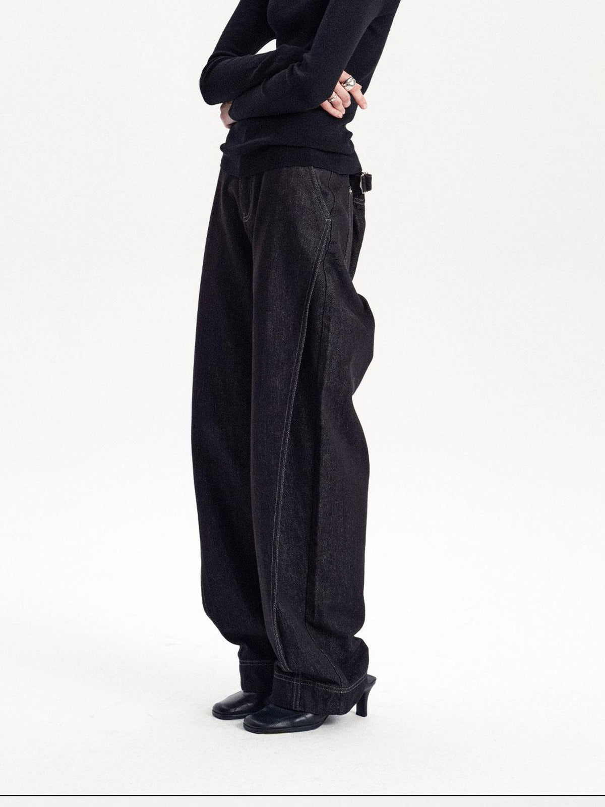 LYUOCHENG Slim Minimalist Knit Wool Blend Long Sleeve Women&