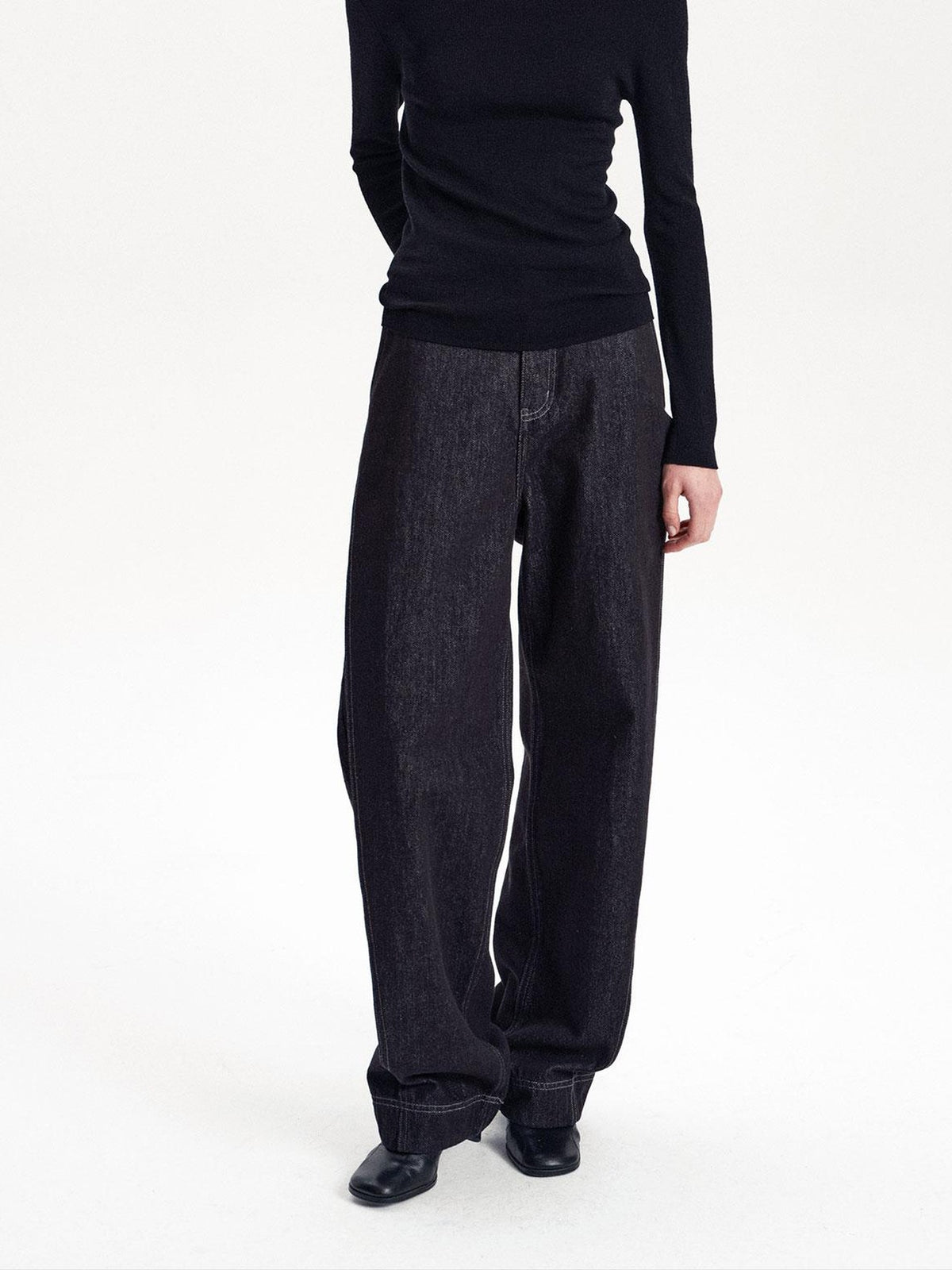 LYUOCHENG Slim Minimalist Knit Wool Blend Long Sleeve Women&