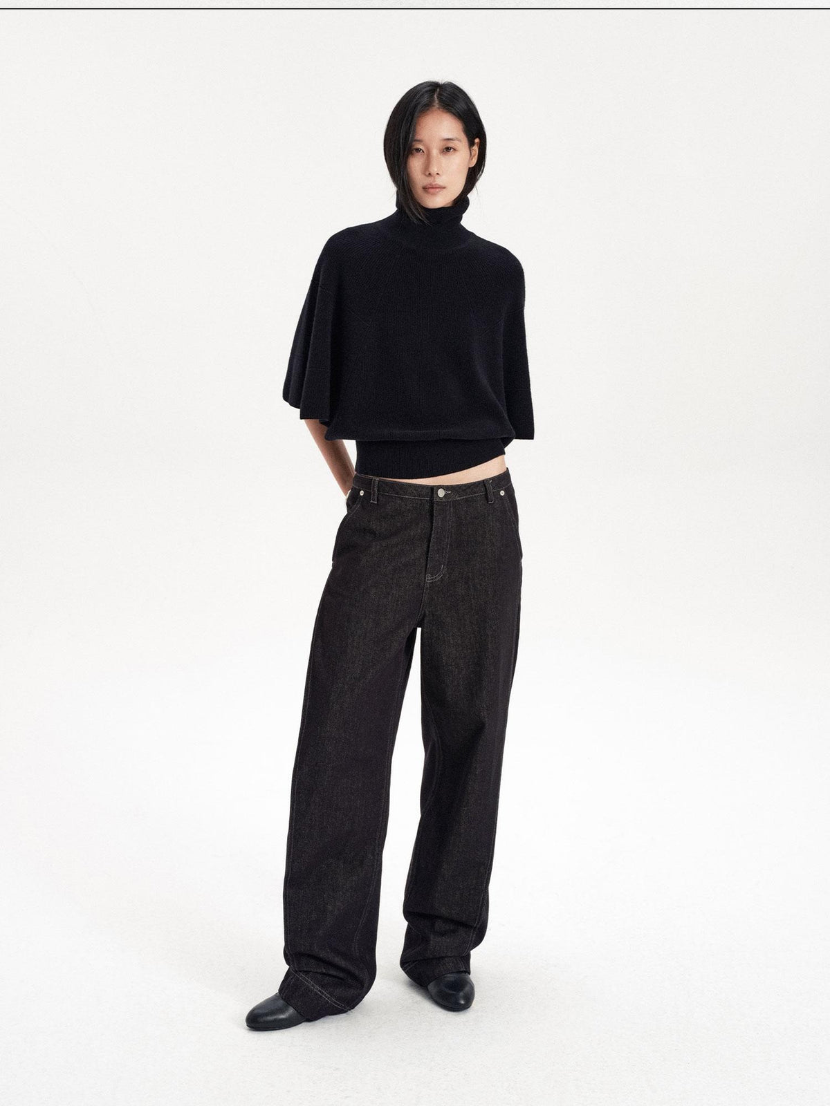 LYUOCHENG Soft Knit A Line Cape 100 Wool Women&