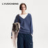 LYUOCHENG_Soft_Knit_Solid_V-neck_Women&