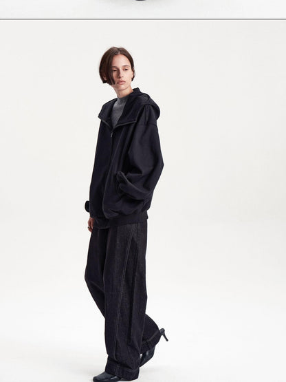 LYUOCHENG Solid Color Loose Drop Shoulder Cotton Women&