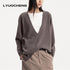 LYUOCHENG_Solid_Minimalist_Deep_V-neck_Pullover_Wool_Blend_Women&