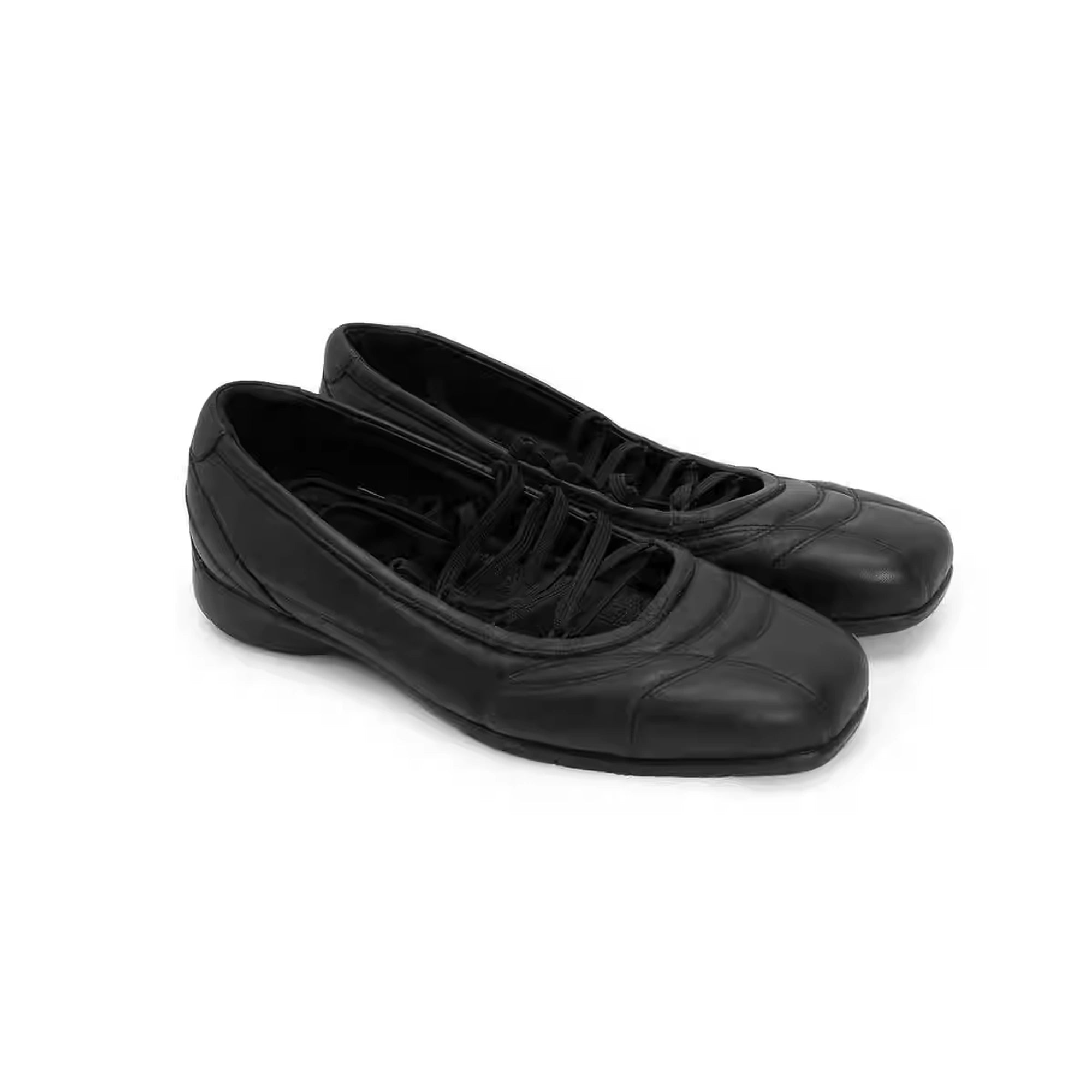 LYUOCHENG_Spongy_Ribbed_Leather_Ballet_Flats_MISSTT