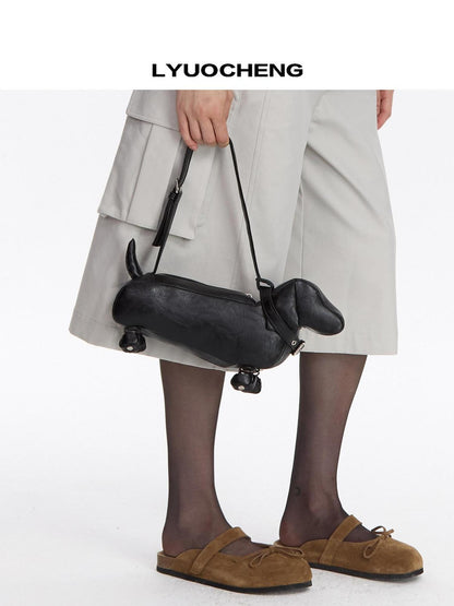 LYUOCHENG Spring Leg Dachshund Crossbody Top Handle Women&
