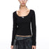 LYUOCHENG_Square_Neck_Lace_Spliced_Bow_Women&