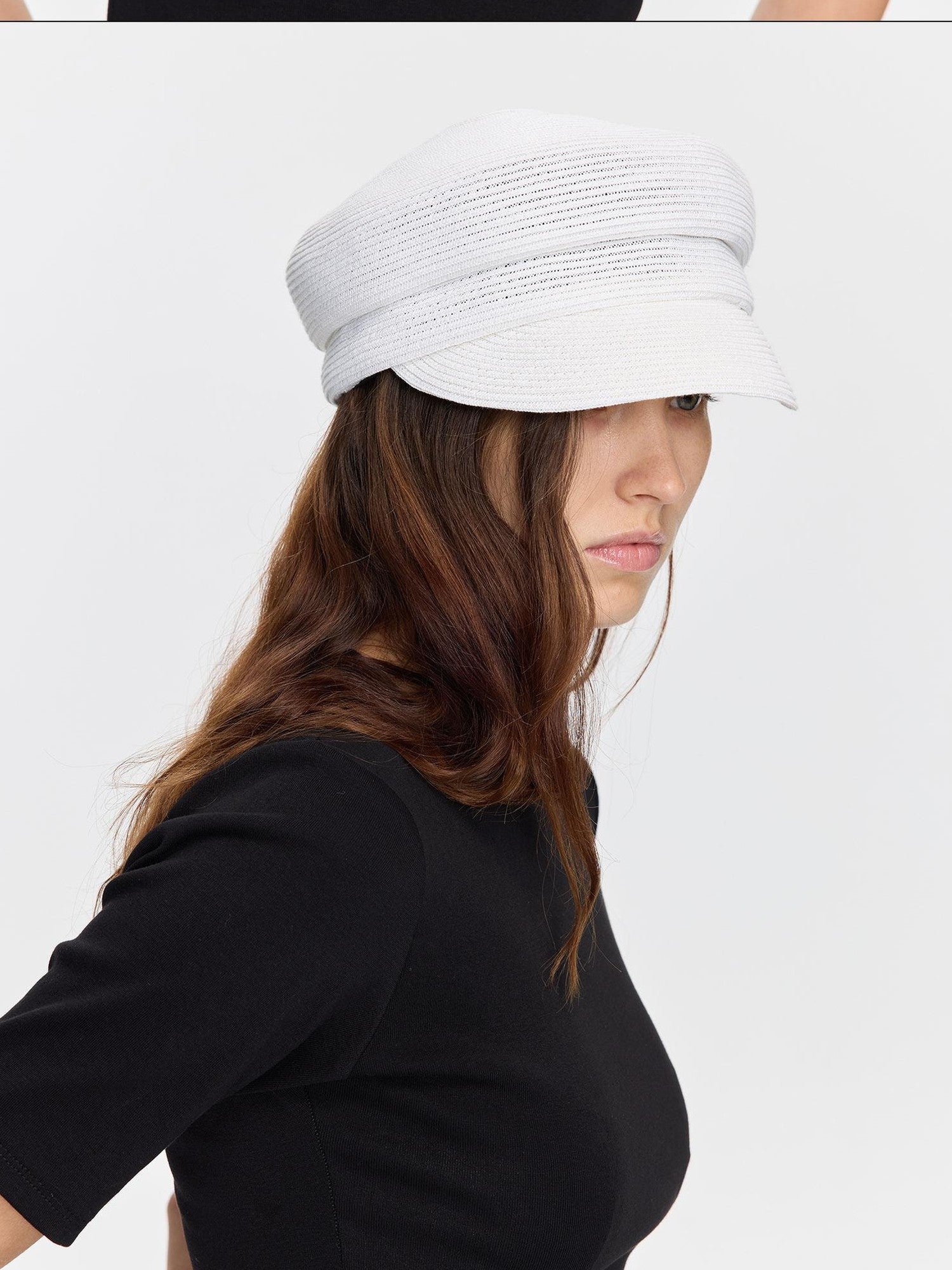 LYUOCHENG Straw Woven Braided Flat Top Rider Adjustable Women&